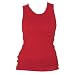 Red Solid Color Tunic Longer Length Tank shirt tee, 100% Cotton.