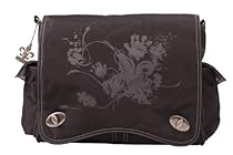 Kalencom Diaper Bag, Screened Black Fleur De Lis (Discontinued by Manufacturer)
