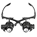 10X 15X 20X 25X LED Magnifier Illuminated Double Eye Glass Jeweler Loupe Repair Magnifying