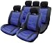 Outdoor Living : 14pce Racing Mesh Universal Car Seat Covers - Black/Blue