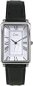 Limit Men's Rectangular Silver Coloured, Black Strap Watch 5235.5 With White Roman Numeral Dial