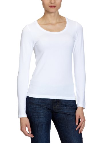 MEXX Damen Shirt/ Langarmshirt N3ME0018, Gr. 40 (L), Wei&szlig; (white 100) Preisvergleich