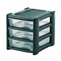 A4 DOCUMENTS/PAPERWORK SHALLOW 3 DRAWER OFFICE/BEDROOM PLASTIC STORAGE/FILING UNIT TOWER SYSTEM