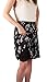 Women's Black & White Flower Casual Skirts. PLUS! FREE Swarovski Crystal Necklace!