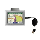 Retractable USB Cable for the Garmin Nuvi 650 with Power Hot Sync and Charge capabilities - Gomadic Brand w/ TipExchange Technology