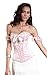 Overbust Lace up Back Turquoise and Silver Halterneck Fashion Corset Bustier Top