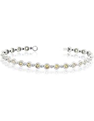 14K White Gold 0.28ct Diamond and Sapphire Bracelet