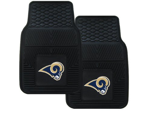 A Set of 2 NFL Universal Fit Front All-Weather Floor Mats - St. Louis Rams