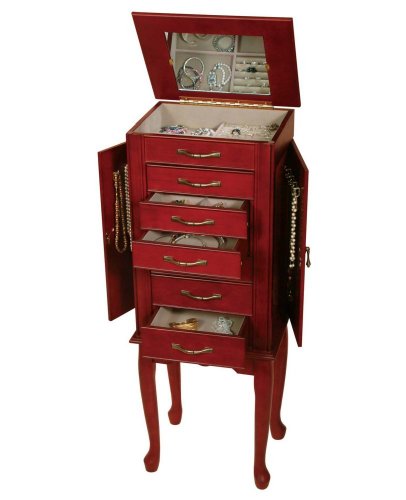 Caroline Walnut Jewelry Armoire