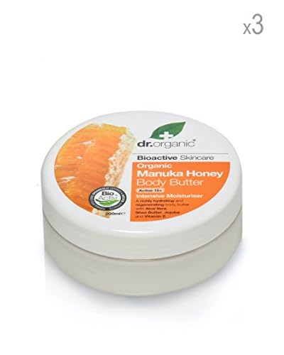Dr Organic Set 3 Pezzi Burro Corpo Manuka Honey 200 ml cad.