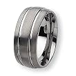 Grooved Brushed and Polished Tungsten Carbide Ring (10.0 mm) - Sizes 8-14
