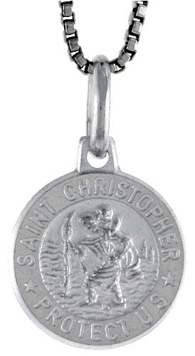 Sterling Silver St. Christopher Medal 1/2