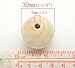 PEPPERLONELY Brand 20PC Natural Color Large Round Wood Spacer Beads 30mm(1-1/6 Inch)
