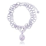 Sterling Silver Sagittarius Zodiac Sign Charm Bracelet, 7.25"