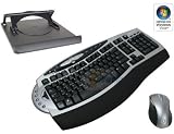 Microsoft Ergonomic Wireless Laser Desktop 4000 - 4GC-00002 with Bonus Portable Rotating Adjustable Laptop Stand & Heat Shield Cooler Pad