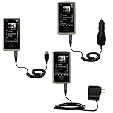 Deluxe Kit for the Archos 3 includes a USB cable with Car and Wall Charger - uses Gomadic TipExchange Technology