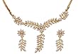 Romantic Gifts - Multi Color Cubic Zirconia Gold Plated Earring and Necklace Set (kns1429)