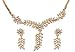 Romantic Gifts - Multi Color Cubic Zirconia Gold Plated Earring and Necklace Set (kns1429)