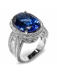 18K White Gold Tanzanite and Diamond Ring -- LIFETIME WARRANTY