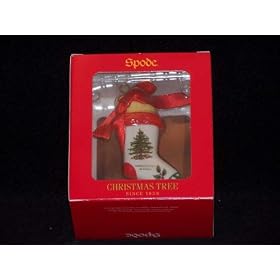 Spode Christmas Tree Ornament Bear In Stocking by Spode