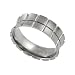 Titanium Comfort Band Ring w/ Concaved-Channel Design