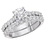 Round Shared prong Diamond Band .82cttw (Eng.sold sep)