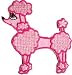 2.5" Pink Poodle Dog Animal Patch