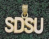 Anderson Jewelry San Diego State Aztecs Block 1/4 Gold Charm