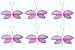 2 Purple Mini Glitter Dragonfly nylon hanging ceiling wall baby nursery room wedding decor