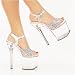 thumbnail: Pleaser Shoes WomenÕs GLAMOUR-710 7" R/S Cone Heel Platform Sandal from Pleaser