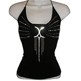 SLS004 Rhinestone Halter w/ dangle Center