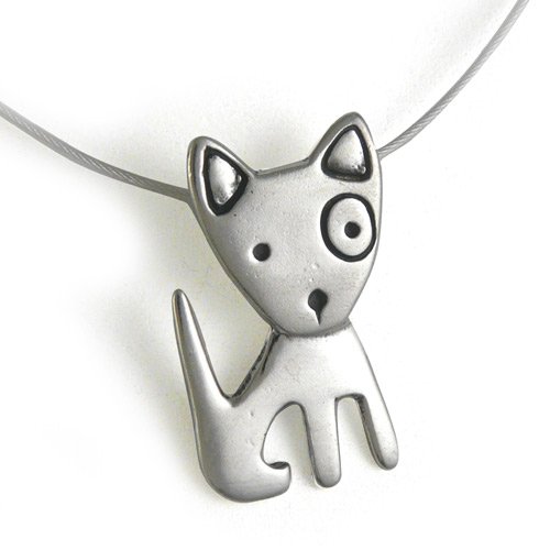 Spunky Puppy Sterling Silver Charm Necklace