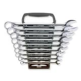 Urrea 12009s 12-pt Combination Chrome Wrench Set in Plastic Rack 1/4 in to 3/4 In; 9 Pc