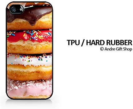 TPU / RUBBER Black Case - Donut - Doughnut - Bagel - iPhone 5/5S - (C) Andre Gift Shop