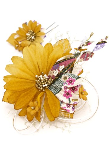 髪飾り2点セット 花 和柄 レース [成人式/振袖/卒業式/袴/着物/和装]