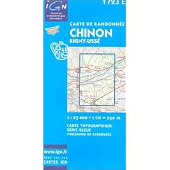 Carte de randonn�e : Chinon - Rigny-Usse