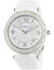 Michael Kors Womens MK5308 White Ceramic Glitz Watch