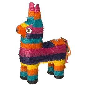 Party Pinata - Dinkey Party Pinata - Great Burro Pinata - sticks and masks available separately