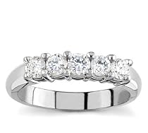 Platinum Five-Stone Diamond Band (G/VS2, 3/4 ct. tw.)