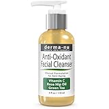 Facial Cleanser By Derma-nu - Anti Oxidant Face Wash Enriched with Vitamin C, Rose Hip Oil and Green Tea - 4oz