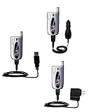 Deluxe Kit for the Sanyo MM-5600 includes a USB cable with Car and Wall Charger - Gomadic Brand w/ TipExchange Technology