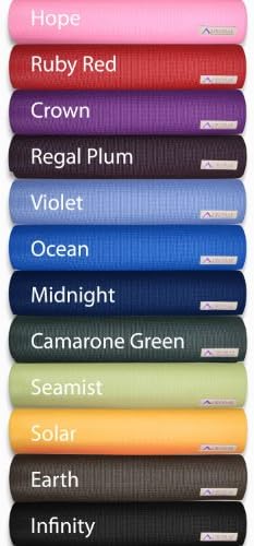 Aurorae Classic Yoga Mat - 1/4" Thick, 72" Long. Slip Free Rosin Included with each mat.