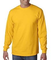 Gildan Men's Ultra Cotton Long-Sleeve T-Shirt gold 5X
