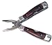 Maxam Wood Handle Stainless Steel Multitool with bits and sheath