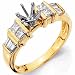 14Kt. Yellow Gold Diamond Engagement Ring, Semi-Mount Setting
