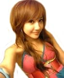 Cool2day Promotional sexy long LIGHT BROWN full wig women's wave wigs jf010019