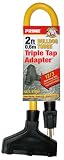 Prime AD050802 Bulldog Tough U Ground Adaptor Triple Tap Adapter STOW Double Jacket 600-Volt Wire