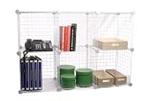 Custom Stacking Wire Cubes - White - Set of 6 - 3 Colors