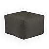 BaZi � Ottoman Footstool Bean Bag in CHARCOAL Barkweave Fabric