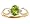 14K Yellow Gold Open-Sided Oval Gemstone and Diamond Anniversary Ring-Peridot, size5